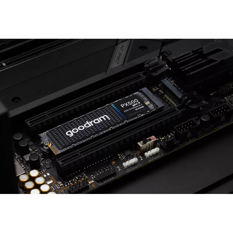 Vidinis SSD GOODRAM PX500 GEN.3 M.2 1 TB — PCIe 3.0 NVMe, skaitymo greitis 3300 MB/s, rašymo greitis 2700 MB/s, 2280