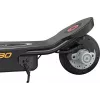 Elektrinis paspirtukas Razor Power Core E90 — 12 V švino baterija, iki 16 km/val. greitis, plieninis rėmas, vientisi ratai, apkrova 54 kg