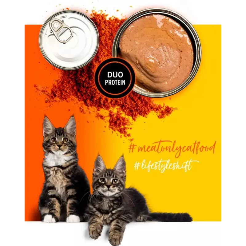 Šlapias kačių maistas 3coty vištiena su kriliais kačiukams, 80 g, visavertis pašaras, be cukraus, be glitimo ir sojos