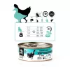 Šlapias kačių maistas 3coty Vištiena su antimi kačiukams 80 g maišelis, visavertis pašaras, baltymai 20%, riebalai 9%