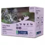 Šlapias kačių maistas BOZITA 85 g paketėlis — Jautiena, Vištiena, Elniena, Kalakutiena, be grūdų, suaugusios katės, 12×85 g pakuotė