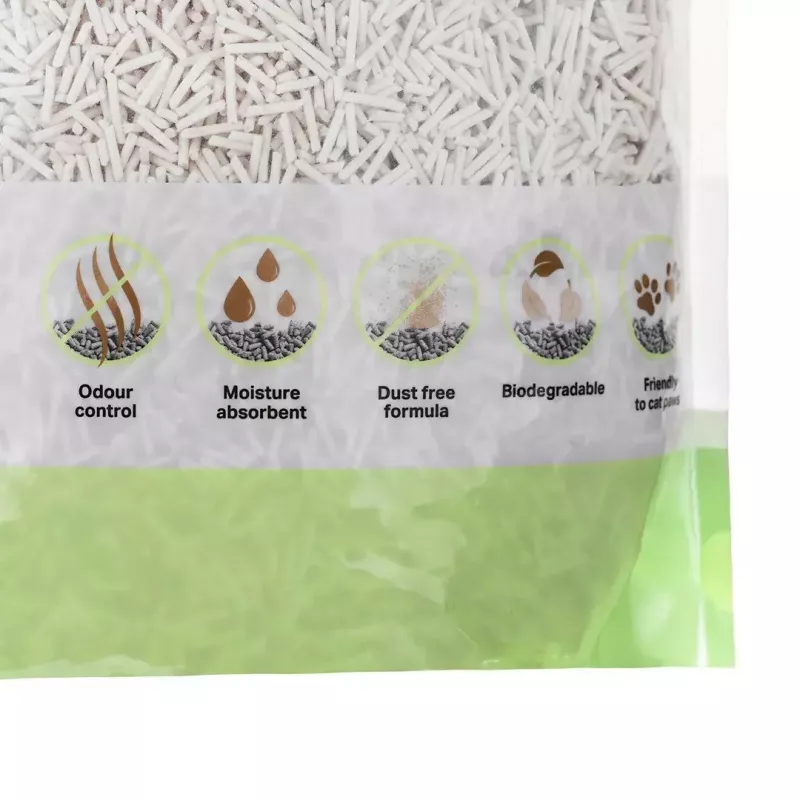 Sulimpantis tofu kačių kraikas DIAMENTIQ Matcha Ultra, žirnių pluoštas, be dulkių, 2,5 kg