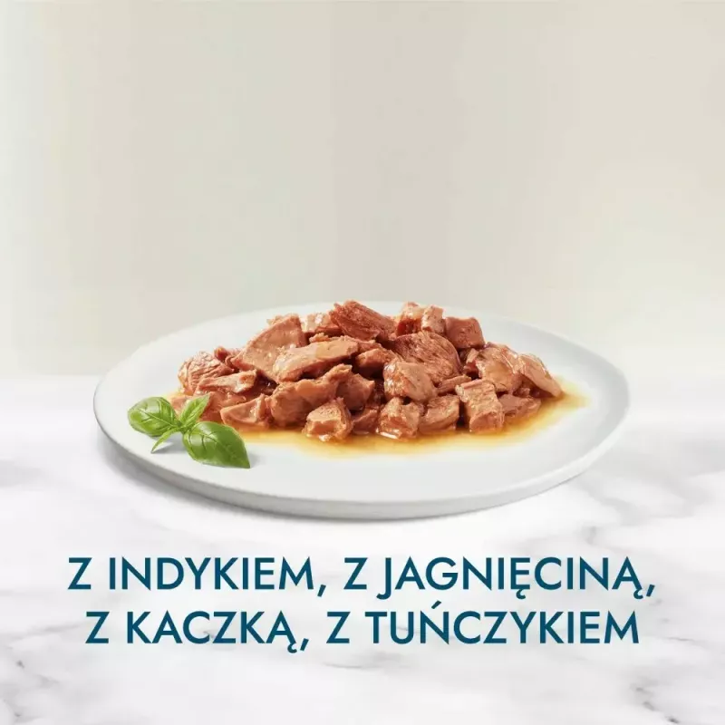 Šlapias kačių maistas Purina Nestlé GOURMET Perle Mini filė gabaliukai padaže, pakeliai 60 x 85 g, suaugusios katės, 80% drėgmės