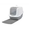 Uždengtas kačių tualetas Savic Nestor Jumbo pilkas baltas 665×485×465 mm, plastikas, aukštis 465 mm