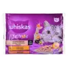 Drėgnas kačių ėdalas Whiskas 85 g maišeliuose, suaugusioms katėms, 4 x 85 g, vištienos/ėrienos skonio, drėgmė 83,5%, baltymai 7%