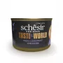 Agras Pet Foods Schesir Taste the World 150 g — vištiena, be glitimo, suaugusiems šunims, skardinė