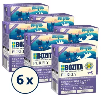 Šlapias šunų maistas BOZITA Purely Chicken & Turkey Adult 370 g, be grūdų ir sojos, 78 % drėgmės