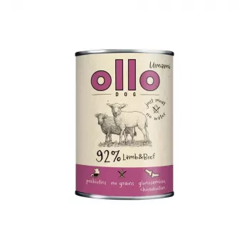 Šlapias šunų maistas OLLO Umami Lamb and Beef 850 g — suaugusiems, be grūdų, be glitimo ir sojos