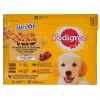 Šlapias šunų ėdalas Pedigree Junior Selection Mix 12×100 g — šlapias ėdalas šuniukams, 12 paketėlių (100 g), drėgnumas 80,5%, baltymai 8,5%, riebalai 6%