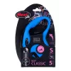 Ištraukiamas šuns pavadėlis Flexi New Classic S — virvelė, 5 m, vienas pavadėlis, mėlynas, maks. apkrova 12 kg