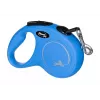 Ištraukiamas šuns pavadėlis Flexi New Classic S, laido pavadėlis, 5 m ilgio, mažiems šunims 5–10 kg, maksimali apkrova 15 kg, mėlynas