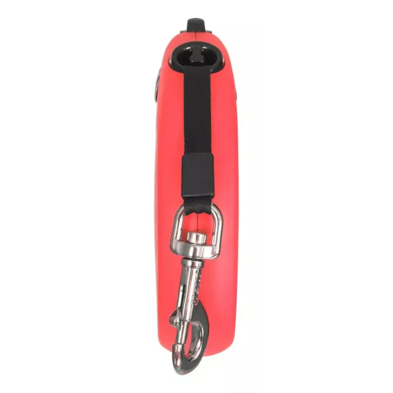 Ištraukiamas šunų pavadėlis Flexi New Classic 5 m, juoda nailono juosta, didelėms veislėms iki 50 kg
