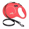 Ištraukiamas šunų pavadėlis Flexi New Classic 5 m, juoda nailono juosta, didelėms veislėms iki 50 kg