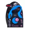 Ištraukiamas pavadėlis Flexi New Classic 8 m — Flexi 8 m laido pavadėlis, mėlynas, L, maks. apkrova 50 kg