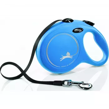 Ištraukiamas pavadėlis Flexi New Classic 8 m — Flexi 8 m laido pavadėlis, mėlynas, L, maks. apkrova 50 kg