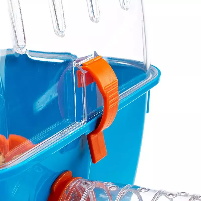 Hamsterių narvas FERPLAST Combi 2, mėlynas permatomas, P795×G295×A263 mm, technopolimeras