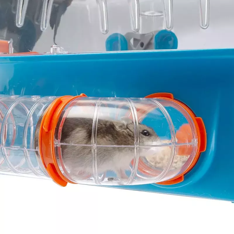 Hamsterių narvas FERPLAST Combi 2, mėlynas permatomas, P795×G295×A263 mm, technopolimeras