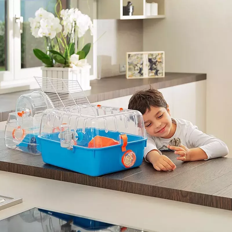 Hamsterių narvas FERPLAST Combi 2, mėlynas permatomas, P795×G295×A263 mm, technopolimeras