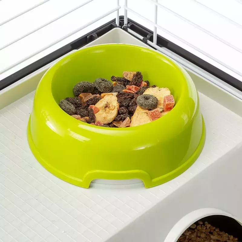 Narvelis FERPLAST Casita 80 jūrų kiaulytėms 780×480×500 mm, metalas ir plastikas, pilka/juoda-balta