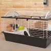 Narvelis FERPLAST Casita 80 jūrų kiaulytėms 780×480×500 mm, metalas ir plastikas, pilka/juoda-balta
