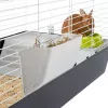 Narvas FERPLAST Casita 120 triušiams ir jūrų kiaulytėms, metalas/plastikas, 1190×580×600 mm, balta/tamsiai smėlio