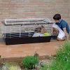 Narvas FERPLAST Casita 120 triušiams ir jūrų kiaulytėms, metalas/plastikas, 1190×580×600 mm, balta/tamsiai smėlio