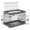 Kietas gyvūnų nešiojimo narvas FERPLAST Superior 770×510×550 mm — metalinis / plastikinis narvas mažiems šunims 5–9,9 kg, juodas
