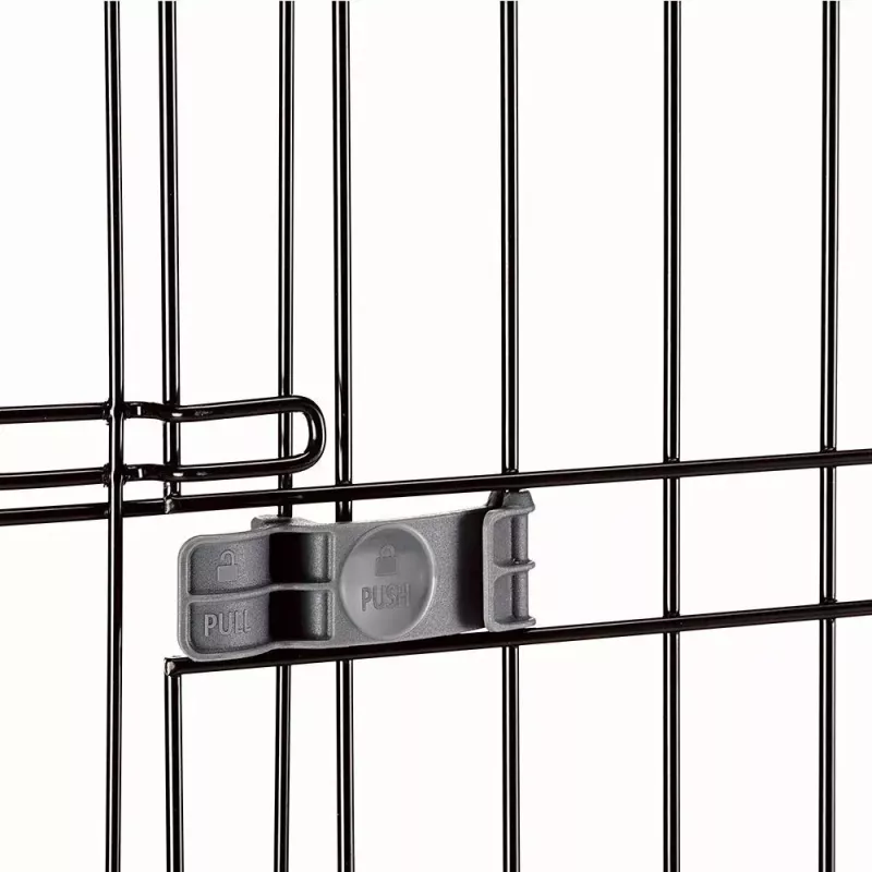Kietas gyvūnų nešiojimo narvas FERPLAST Superior 770×510×550 mm — metalinis / plastikinis narvas mažiems šunims 5–9,9 kg, juodas