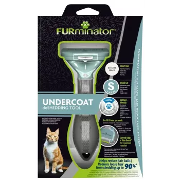FURminator kačių šepetys FUR151296 — mažas dydis ilgaplaukėms mažų veislių katėms, juodas, 200 g