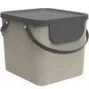 Atliekų konteineris Rotho Albula stačiakampis 40 L, technopolimeras, cappuccino, 400×358×340 mm, pakabinimo anga