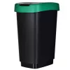Trijų skyrių atliekų rūšiuoklė rotho Twist 3 × 25 l (technopolimeras, juoda, 252×333×476 mm)