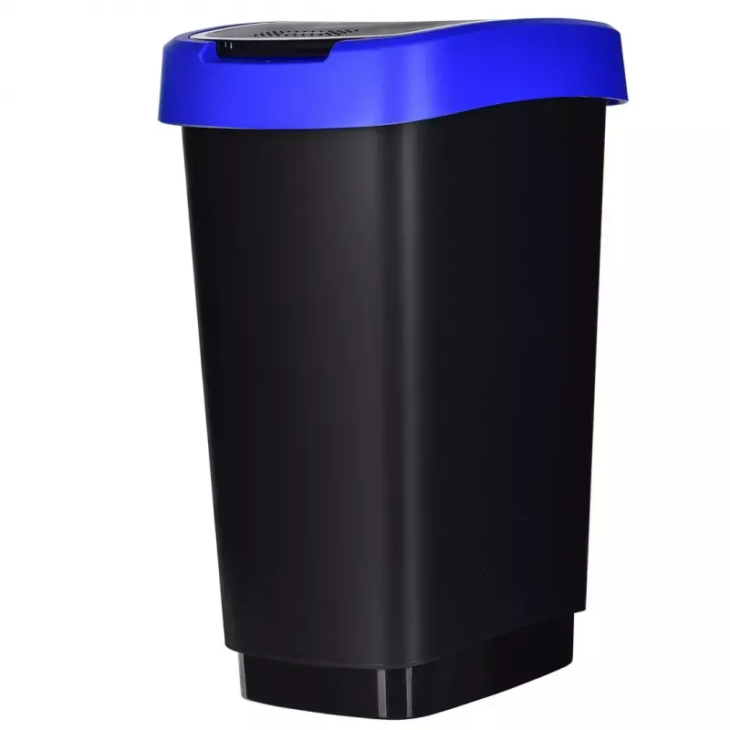 Trijų skyrių atliekų rūšiuoklė rotho Twist 3 × 25 l (technopolimeras, juoda, 252×333×476 mm)