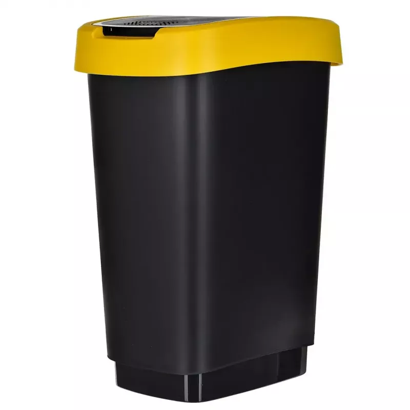 Trijų skyrių atliekų rūšiuoklė rotho Twist 3 × 25 l (technopolimeras, juoda, 252×333×476 mm)