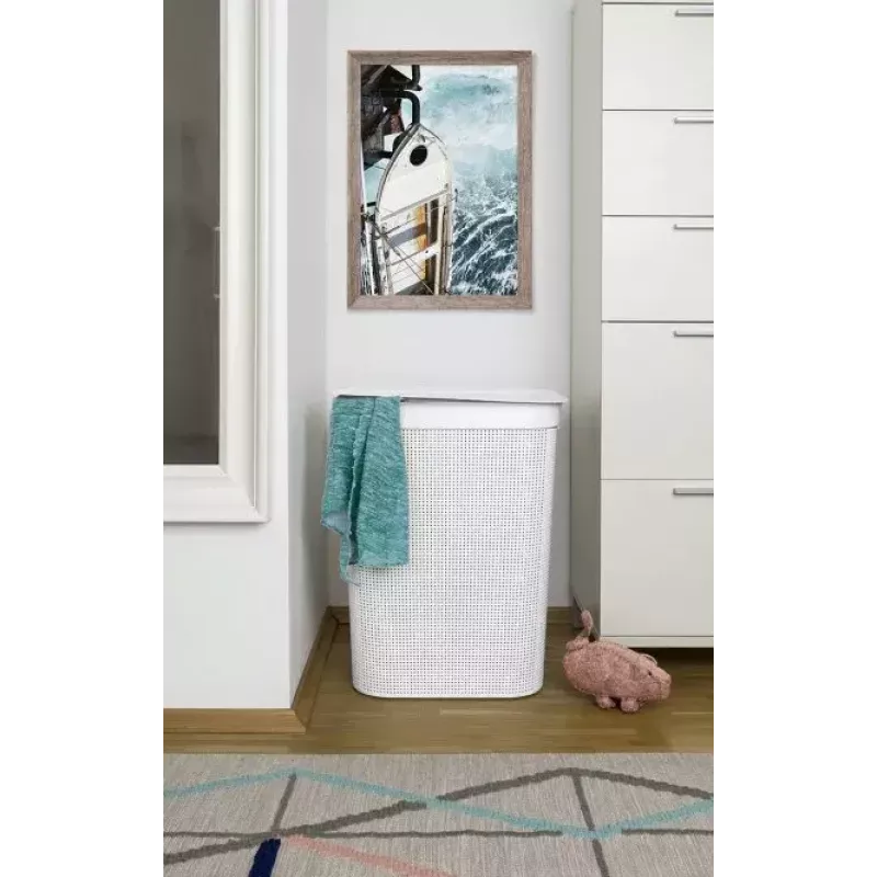 Rotho Brisen stačiakampis plastikinis indas 50 l, antracito spalvos, dangtis, pakabinimo anga