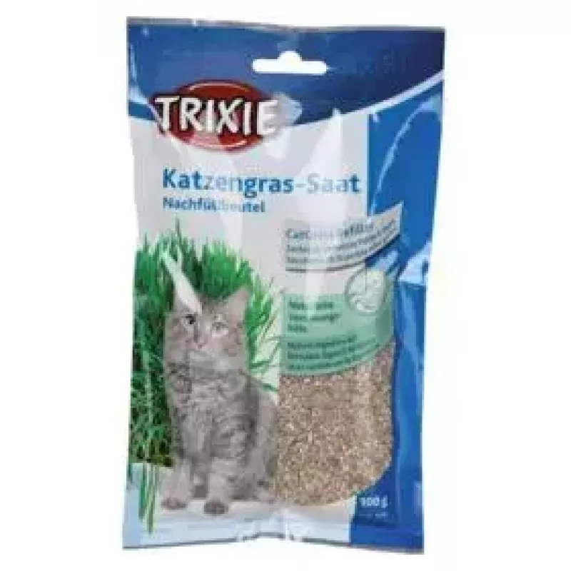 Kačių žolės skanėstas Trixie 4236 pakelis 100 g — augalinis daržovių delikatesas, padedantis šalinti kirmėles