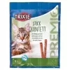 Papildomi mėsingi skanėstai katėms Trixie 42723, kalakutienos skonio, 25 g pakelis, pakuotėje 5 vnt., baltymai 33,5%, riebalai 20%