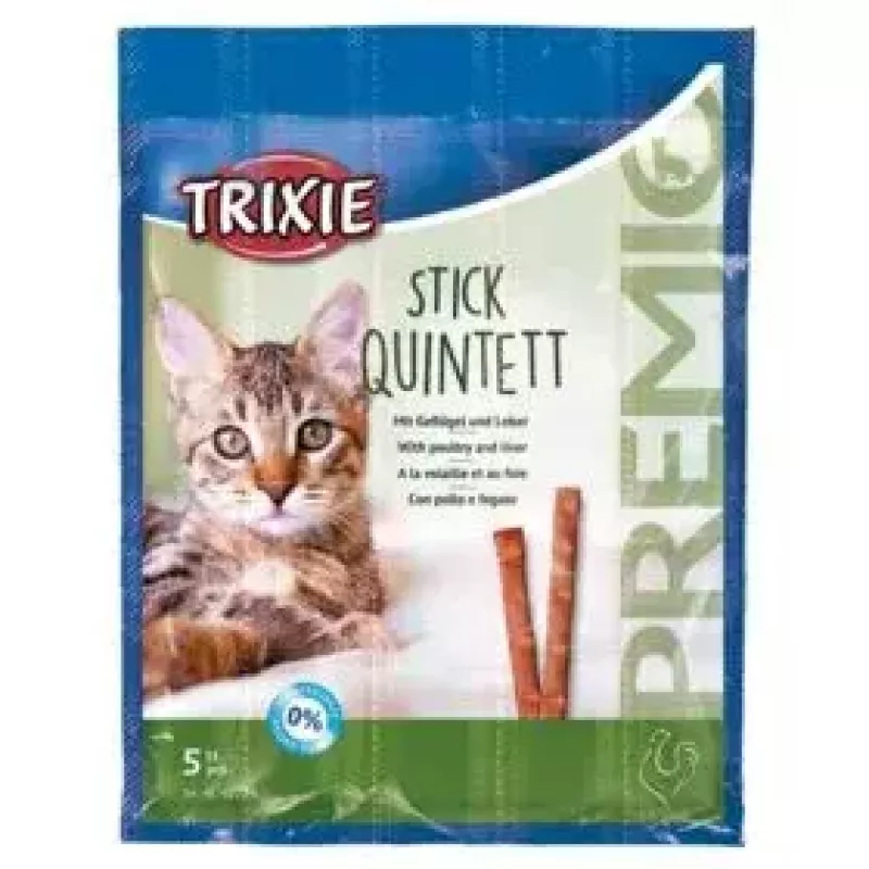 Papildomi mėsingi skanėstai katėms Trixie 42723, kalakutienos skonio, 25 g pakelis, pakuotėje 5 vnt., baltymai 33,5%, riebalai 20%