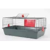 Graužikų narvas ZOLUX Classic 80 — dviejų lygių metalo/plastiko aptvaras, 800×430×330 mm, 31 mm strypų tarpai, pilka/raudona