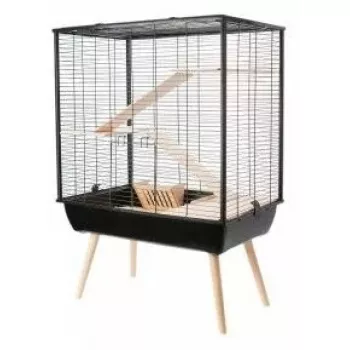 Narvelis ZOLUX Neo Cozy Large Rodents H80 juodas — metalinis/plastikinis narvas žiurkėms ir pelėms, aukštis 80 cm, plotis 78 cm, gylis 48 cm