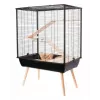 Narvelis ZOLUX Neo Cozy Large Rodents H80 juodas — metalinis/plastikinis narvas žiurkėms ir pelėms, aukštis 80 cm, plotis 78 cm, gylis 48 cm