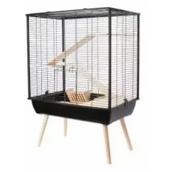 Narvelis ZOLUX Neo Cozy Large Rodents H80 juodas — metalinis/plastikinis narvas žiurkėms ir pelėms, aukštis 80 cm, plotis 78 cm, gylis 48 cm