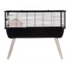 Graužikų narvas ZOLUX Neo Nigha small H36 juodas, medinis, W780×D360×H480 mm, su ratuku