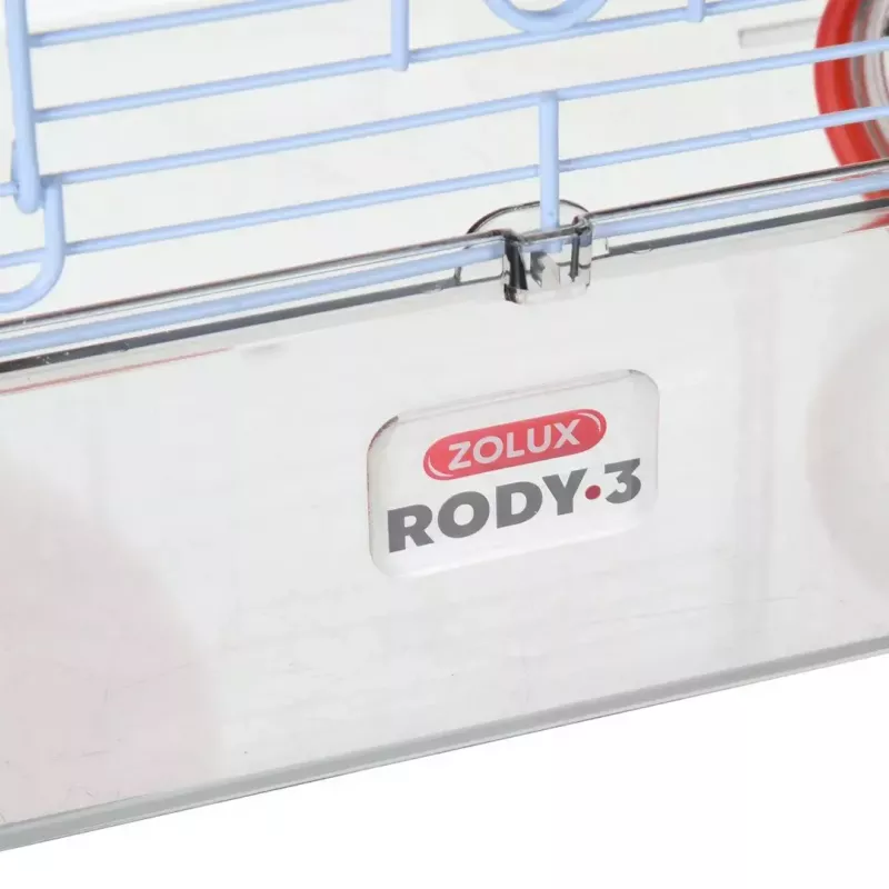 Graužikų narvas ZOLUX Rody3 Trio — mažų gyvūnų buveinė, metalas/plastikas, 410×270×530 mm, 3 kg, su ratuku