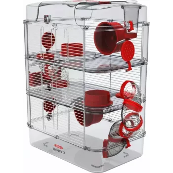 Graužikų narvas ZOLUX Rody3 Trio — mažų gyvūnų buveinė, metalas/plastikas, 410×270×530 mm, 3 kg, su ratuku
