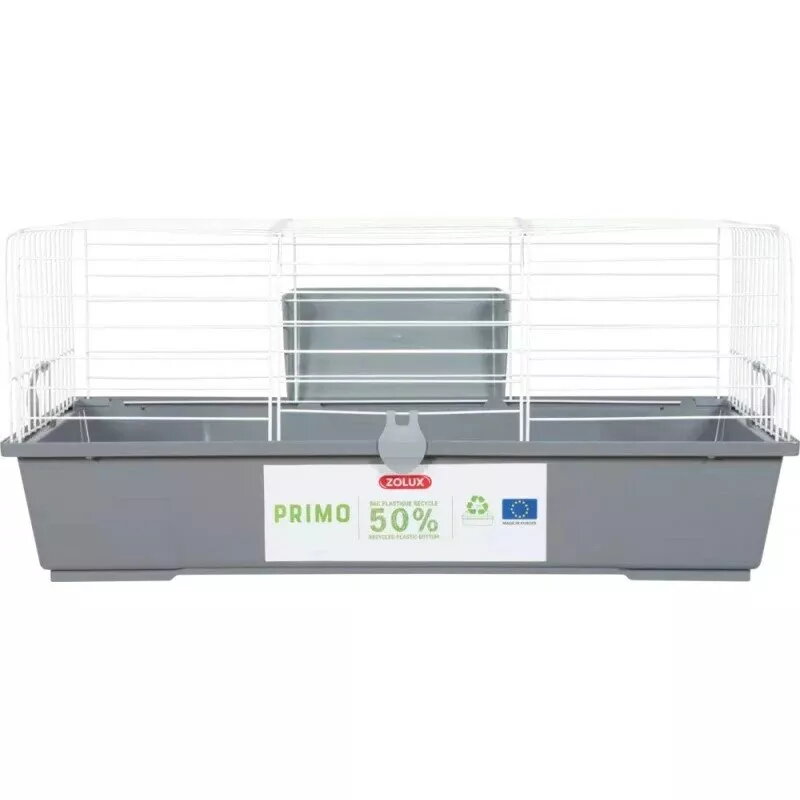 Graužikų narvas ZOLUX Primo 80 cm — balta/pilka, 80 cm ilgio, 810×360×540 mm, metalas/plastikas