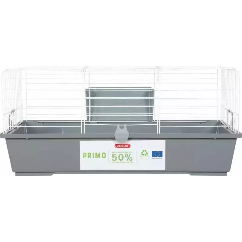 Graužikų narvas ZOLUX Primo 80 cm — balta/pilka, 80 cm ilgio, 810×360×540 mm, metalas/plastikas