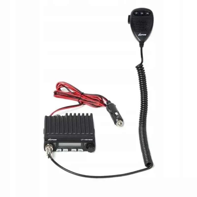 Automobilinis CB radijas Luiton LT-198, 40 AM/FM kanalų, 4 W, 12–24 V, juodas, žiebtuvėlio kištukas