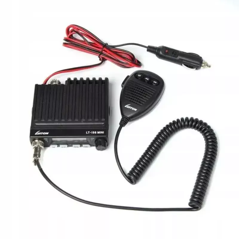 Automobilinis CB radijas Luiton LT-198, 40 AM/FM kanalų, 4 W, 12–24 V, juodas, žiebtuvėlio kištukas