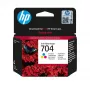 HP 704 Tri-color Originali Ink Advantage kasetė, žydra, purpurinė, geltona, 1 vnt., 200 puslapių