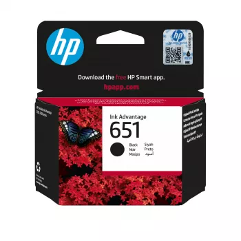 HP 651 Juoda Originali Ink Advantage kasetė, juoda, 1 vnt., 600 puslapių